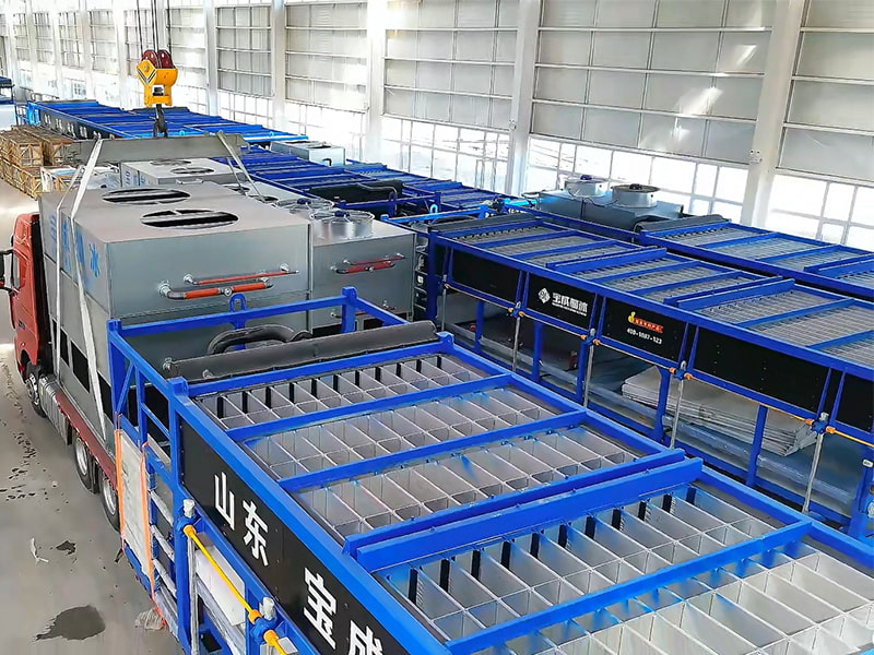 เบื้องหลัง: การขนส่งที่แม่นยำของเครื่องทำน้ำแข็งบล็อกขนาด 20 ตัน จำนวน 4 เครื่อง