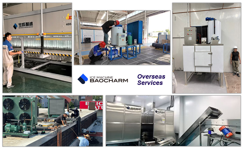 industrial ice machine installation