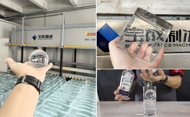Industrial Clear Ice Block Machine for Bar Drinking